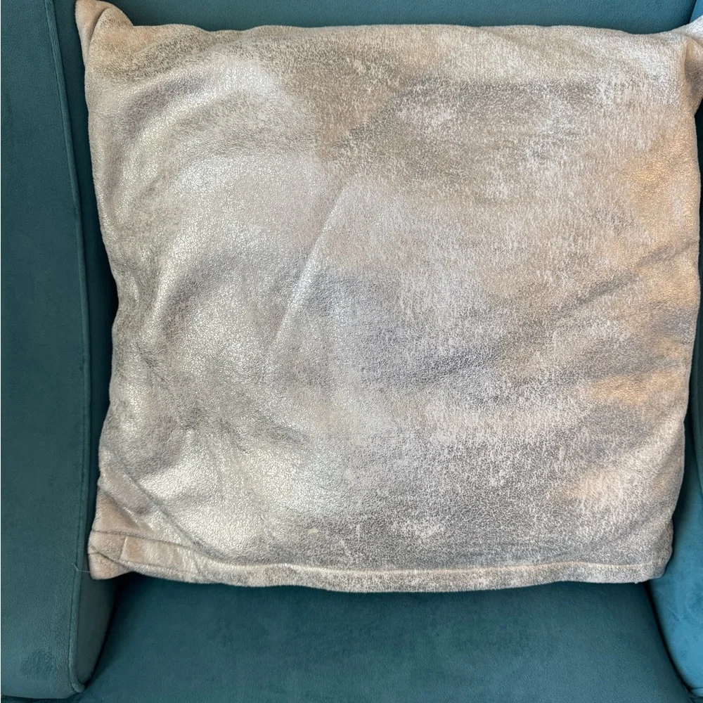 20x20 West Elm Silver Pillow Cover/Sham/Case